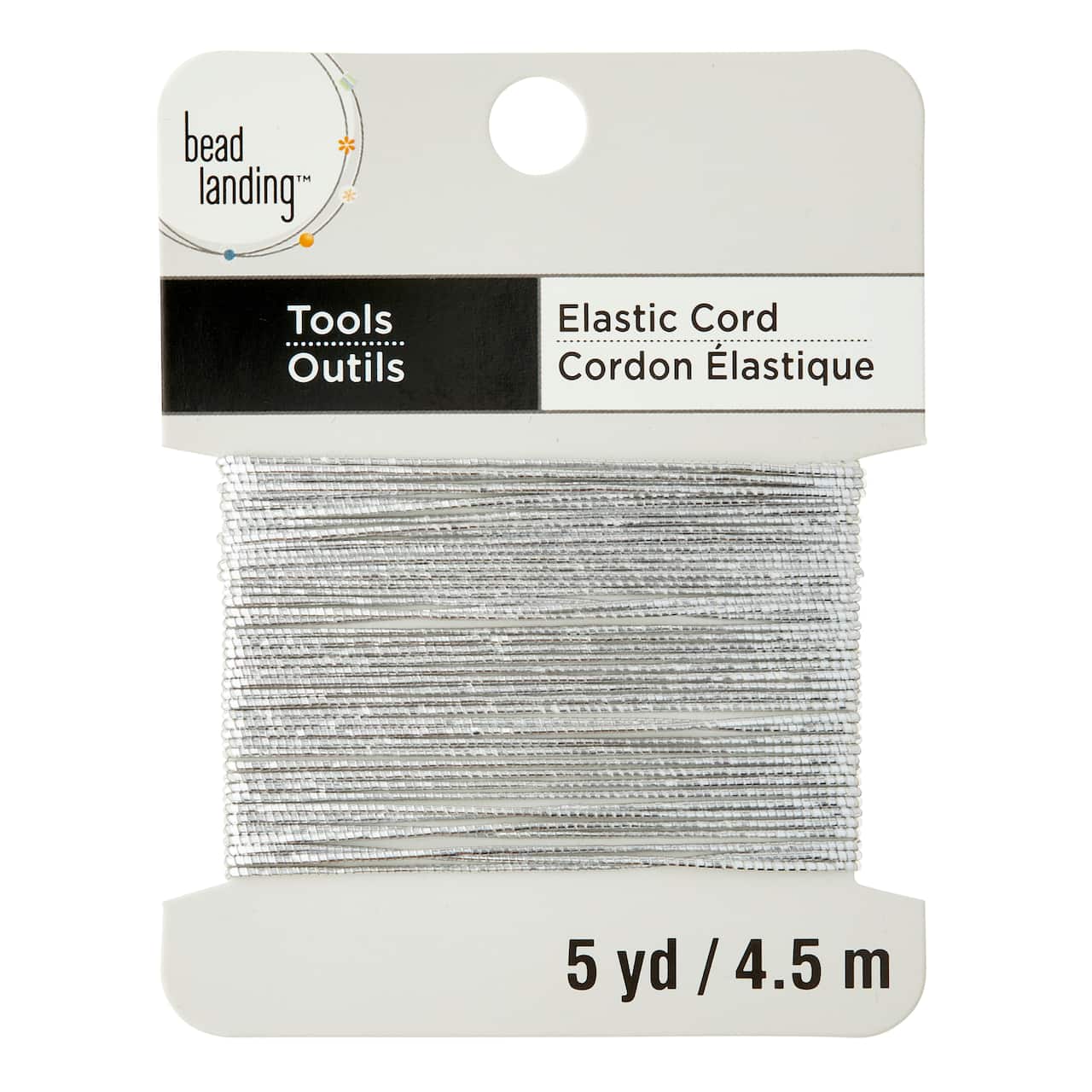 1mm Silver Elastic Cord by Bead Landing™